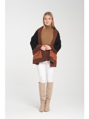 T-Crazy Knitwear Bohem Kışlık Triko Şal, Çift Katlı ve Çift Taraflı Triko Örme Omuz Şal