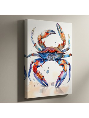 Canlı Renkler Yengeç Illüstrasyon Tablosu