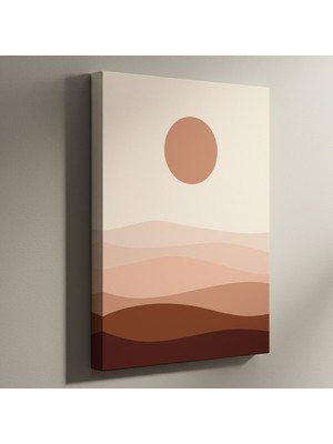Minimalist Toprak Tonları Soyut Tablo