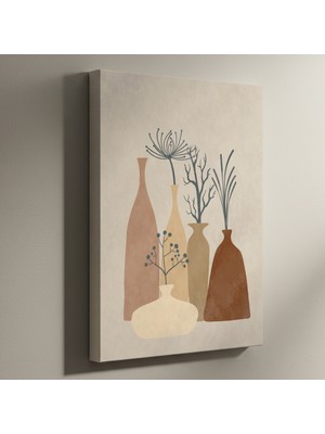 Toprak Tonları Soyut Vazo Tablosu