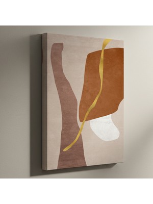 Soyut Minimalist Toprak Tonları Tablosu