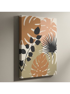 Tropikal Bitki Soyut Tasarımı Tablosu