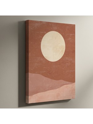 Minimalist Toprak Tonları Manzara Tablosu