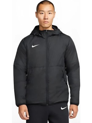 Nike Erkek Siyah Futbol Mont CW6157-010 Uzun Kollu Kapüşonlu Polyester Günlük Kullanım İçin