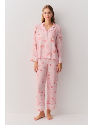 Suwen Suzie Gömlek Yaka Pijama Takımı
