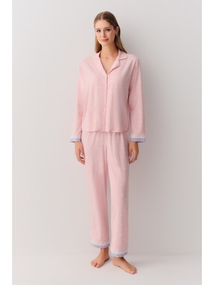 Suwen Pointy Gömlek Yaka Pijama Takımı