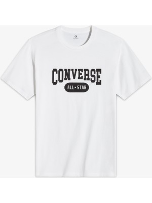 Converse Retro Logo Erkek Beyaz T-Shirt