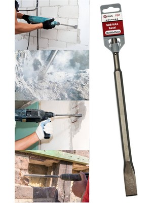 Sds-Max Düz Keski Ucu 18X400X25 mm | Beton ve Duvar Için Kırma ve Kanal Açma Ucu