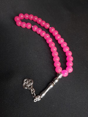 Mryart Pembe Cam Boncuk Tesbih