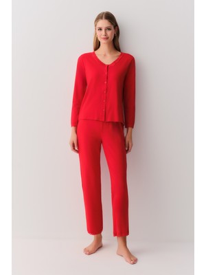 Suwen Noemi Gömlek Yaka Pijama Takımı