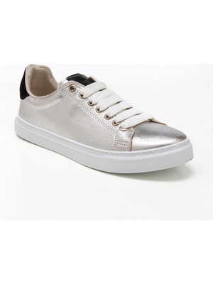 Kadın Sneaker ( Günlük) MAR-25Y-209-02 John May Gümüş-Siyah Sim