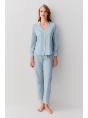 Suwen Julia Gömlek Yaka Pijama Takımı