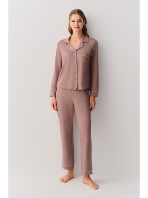 Suwen Misty Gömlek Yaka Pijama Takımı