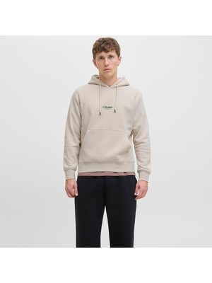 Erkek Gögüs Minimal Logo Baskili Kapüsonlu Sweatshirt - Soho