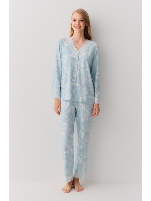 Suwen Hanna Gömlek Yaka Pijama Takımı