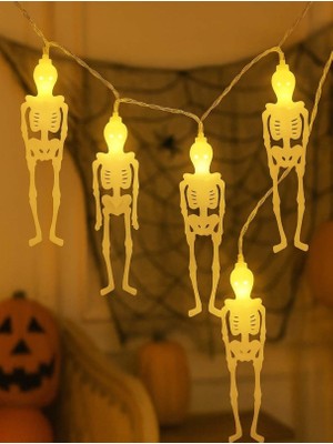 Iskelet Pilli LED Işık 10 Ampül 195CM AST6703 Cadılar Bayramı Halloween Parti Dekoru