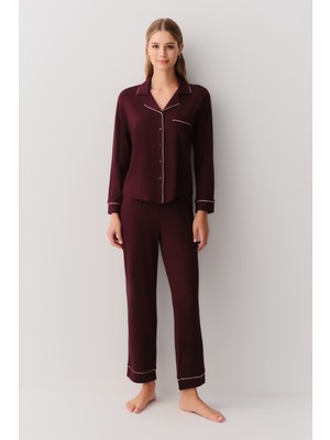 Suwen Misty Gömlek Yaka Pijama Takımı