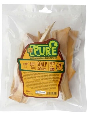 Delibon Kurutulmuş Parça Dana Kafa Derisi Köpek Ödül Maması 1 cm 100 gr