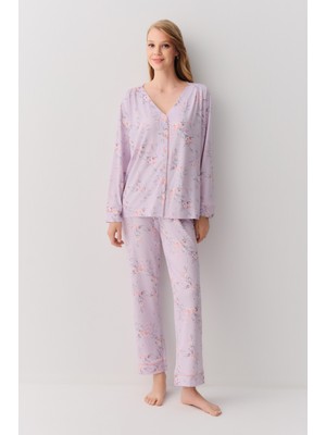 Suwen Alin Gömlek Yaka Pijama Takımı