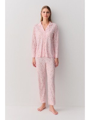 Suwen Young Mother Gömlek Yaka Pijama Takımı
