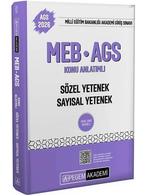 Pegem 2026 Meb-Ags Sözel-Sayısal Yetenek Konu Anlatımlı