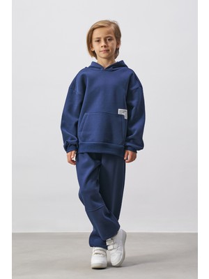 Kanguru Cepli Kapşonlu Erkek Çocuk  Alt Üst Eşofman Takımı