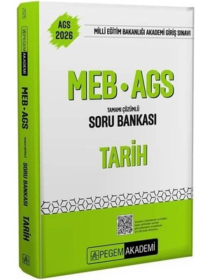 Pegem 2026 Meb-Ags Tarih Soru Bankası Çözümlü