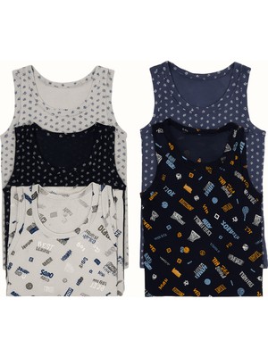 Katia & Bony Erkek Çocuk Yazılı Desenli 5'li Atlet