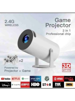 Vitrindolusu Oyun Konsollu Projektör 2 In 1 Game Projektor Yeni Nesil