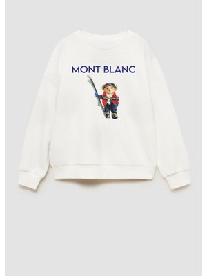 Erkek Çocuk Köpek Baskılı 3 Iplik Kumaş Pamuklu Sweatshirt