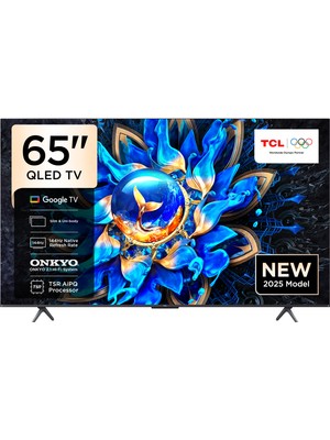 TCL 65T8C  65" 165 Ekran Uydu Alıcılı 4K Ultra HD QLED Google TV