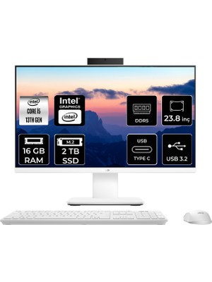 Asus V400 Intel Core I5 13420H 16GB 2tb SSD 23.8" Fhd Fdos All In One Bilgisayar & Per4 USB Bellek V440I58512W0DP309