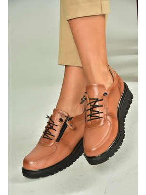 U555040403 Taba Hakiki Deri Günlük Kadın Ayakkabı