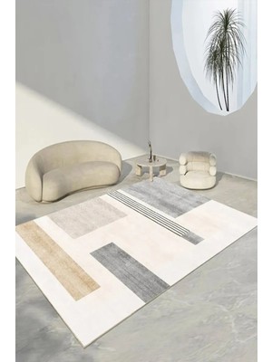 Dijital Kaymaz Yıkanabilir Modern Kare Salon Halısı Mutfak Halısı Koridor Halısı Halı-Yolluk DC-4111