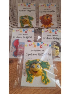 Sevgiliatolyemm Mutluluk Getirmesi Dileğiyle Hayvan Figürlü Çikolata 10 Adet Okuluna Sınıfınaa Hoşgeldin Hediyelikleri