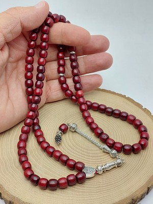Kızıl Ud Ağacı Kapsül Kesim 99LUK Tesbih 7*8mm (56602)