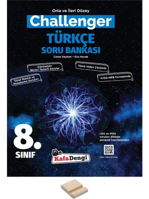 Kafa Dengi Yayınları LGS 8. Sınıf Challenger Türkçe Soru Bankası Tekil Ürün ve Telefon Standı