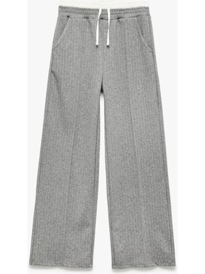 Koton Lastikli Viskon Karışımlı Gri Kız Çocuk Pantolon 6WKG40030AK