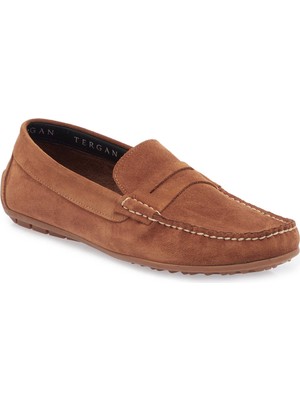 Tergan  Taba Hakiki Süet Deri Erkek Loafer - E25I1AY57298-K59