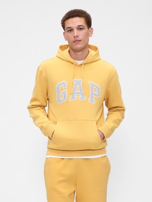 Gap Erkek Sarı Gap Logo Relaxed Fleece Sweatshirt