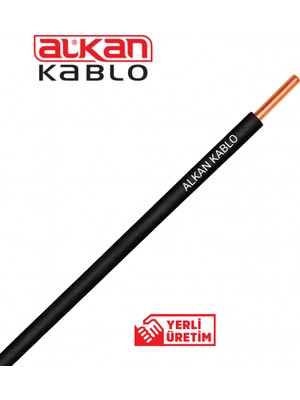 Alkan 1x1,5 Mm² H07V-U Nya Kablo 100 Metre (%100 Bakır) Siyah