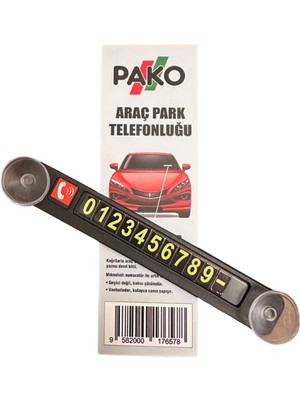 Pako Park Tel Numaratör Tek Parça Kolay Kullanım Özelliği ile Siyah Plastik Malzeme