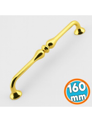 Mobilya Mutfak Dolabı Çekmece Dolap Kulpları Kapak Kulpu Kulbu Gold Renk 160 mm Metal  Kulp