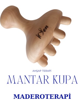 1Sen Art Beauty Ahşap Maderoterapi Mantar Kupa Masaj Aleti