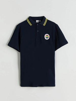 Polo Yaka Fenerbahçe Baskılı Erkek Çocuk  (W5)