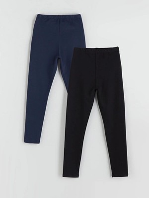 Beli Lastikli Kız Çocuk Tayt 2'li  (W5)