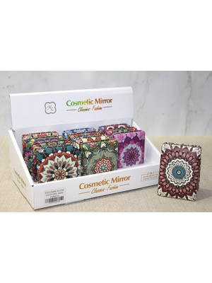 Taşlı El Aynası Dikdörtgen Kalın Model 4