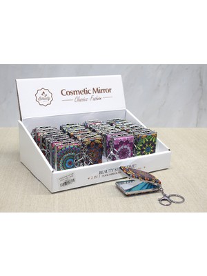 Taşlı El Aynası Anahtarlık Model 3