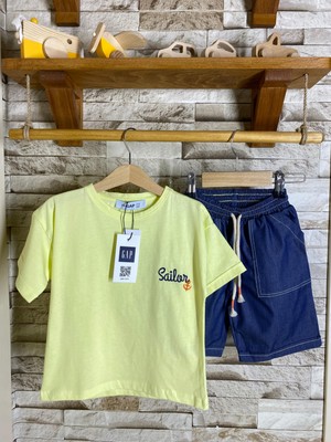 Ays Bebe Sailor Çapa Motifli Erkek Çocuk Takım