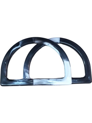 Çanta Sapı D Model Siyah-Beyaz 12,5 cm